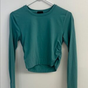 ATM Anthony Thomas Melillo green cropped fitted top